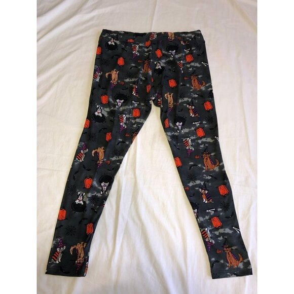 Halloween Size XL Leggings Dogs Novelty Print Cauldrons Bats Soft Stretchy Comfy - Picture 7 of 9